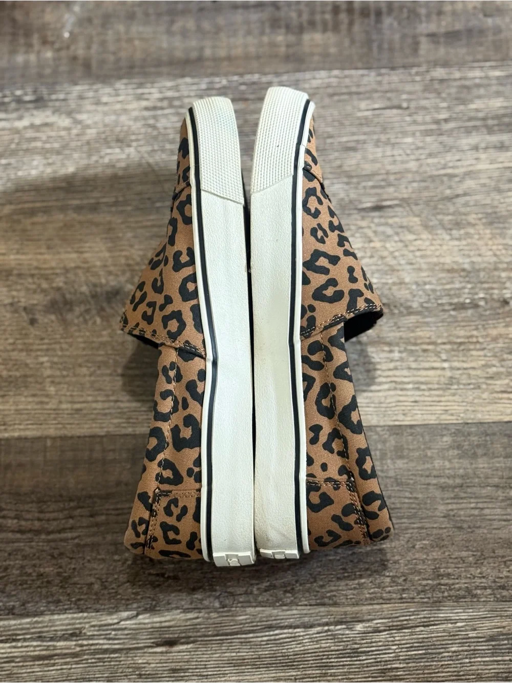 Toms Leopard Print Slip-On Flats - Brown & Black